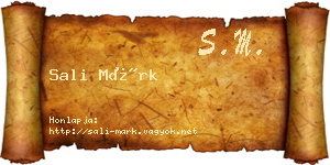Sali Márk névjegykártya