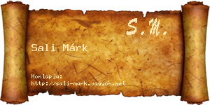 Sali Márk névjegykártya