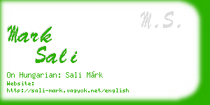 mark sali business card