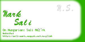 mark sali business card